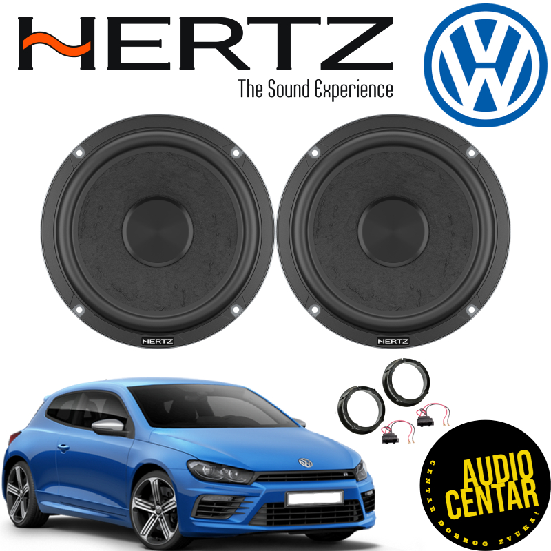 Volkswagen Scirocco zvučnici Hertz Cento CSML