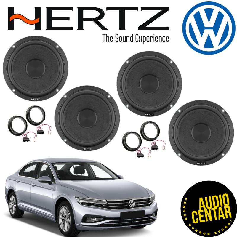 Volkswagen Passat B8 zvučnici Hertz Cento CSML