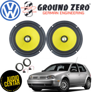 Volkswagen Golf 4 zvucnici Ground Zero Titanium zute boje