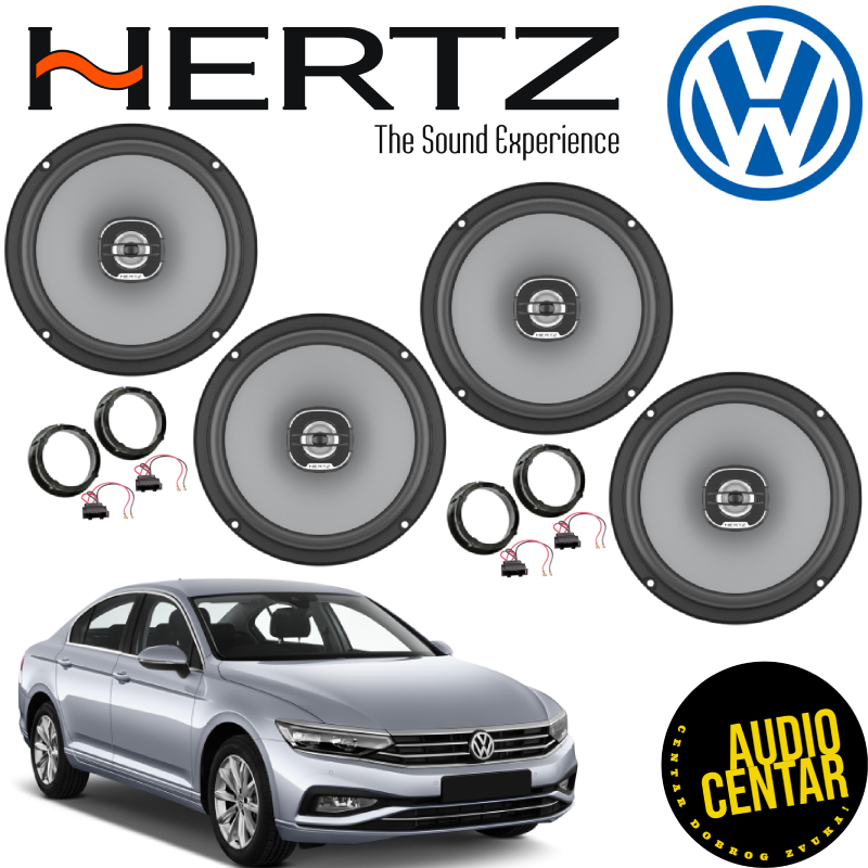Volkswagen Passat B8 zvučnici Hertz Uno CX4