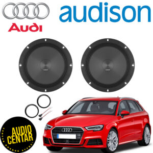 Audi A3 prednji Audison zvučnici za Plug & Play zamenu.